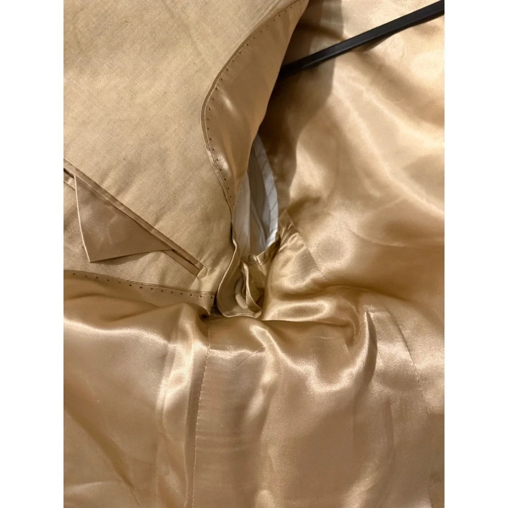 Banana Republic Blazer‎ Mens 38S Tan Linen Cotton Blend 3 Button Coat Jacket